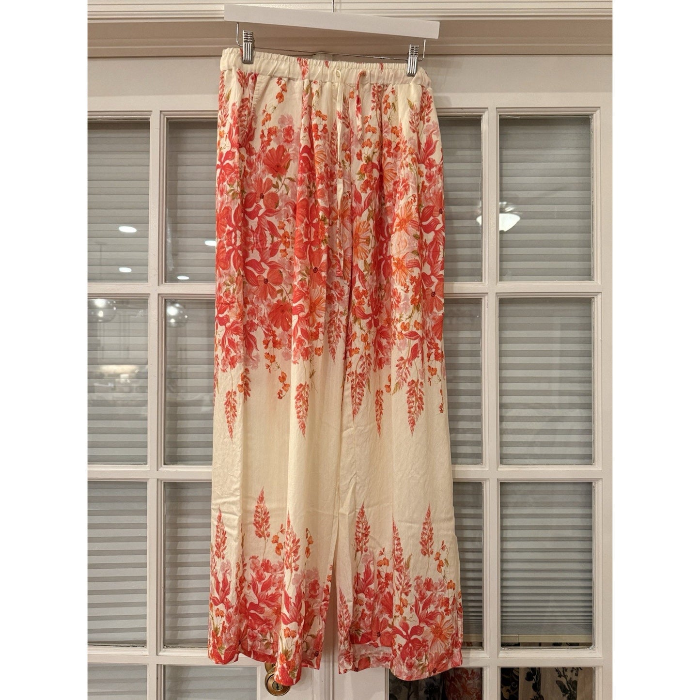 POL button down pink floral shirt women Boho