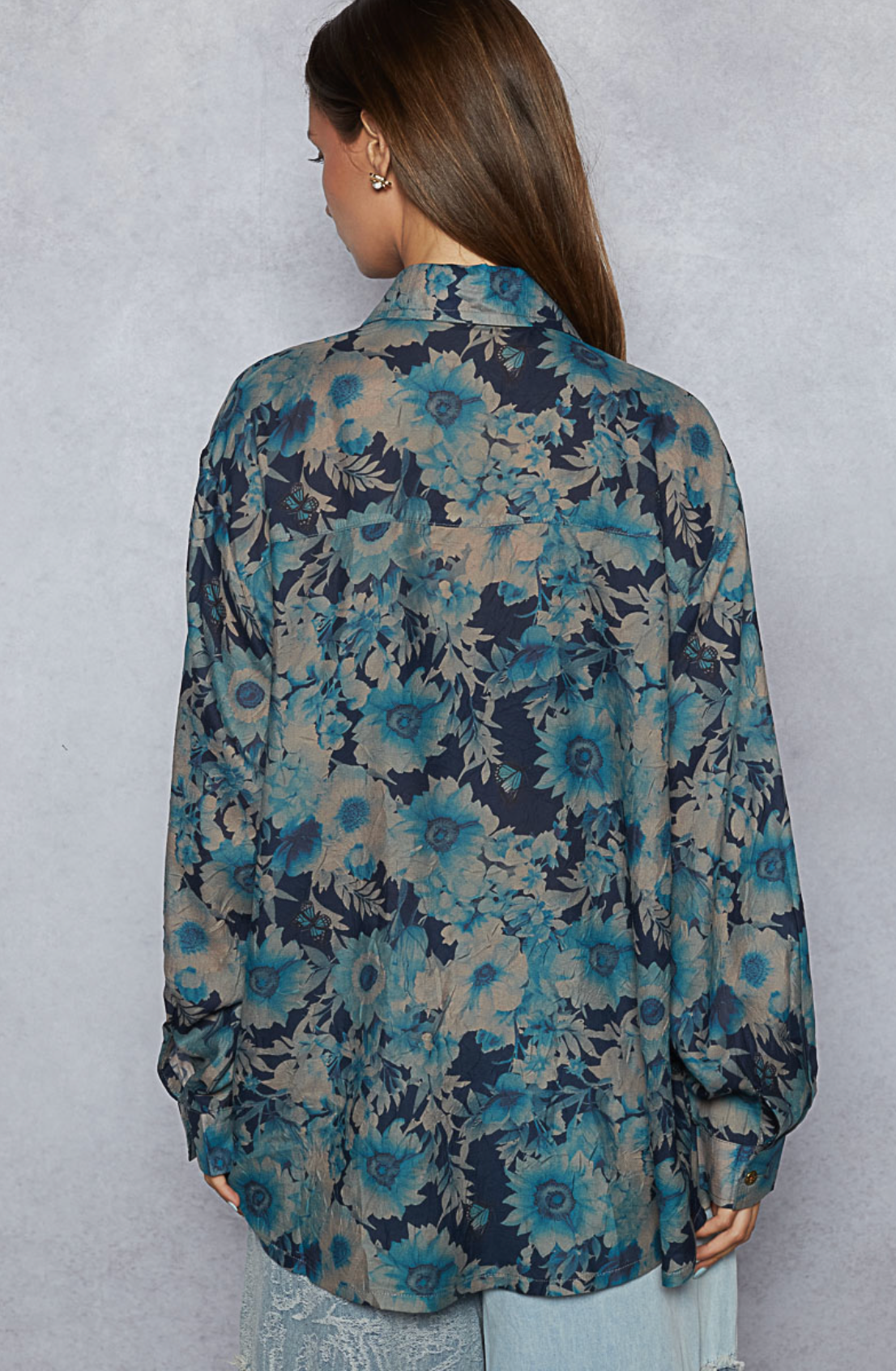 POL Navy Long Sleeve Shirt